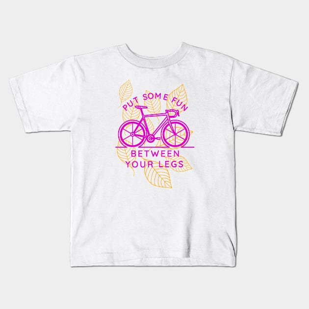 Funny Saying Bicycle Cyclist Kids T-Shirt by Foxxy Merch